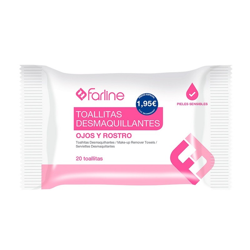 FARLINE Lingettes démaquillantes 20 unités