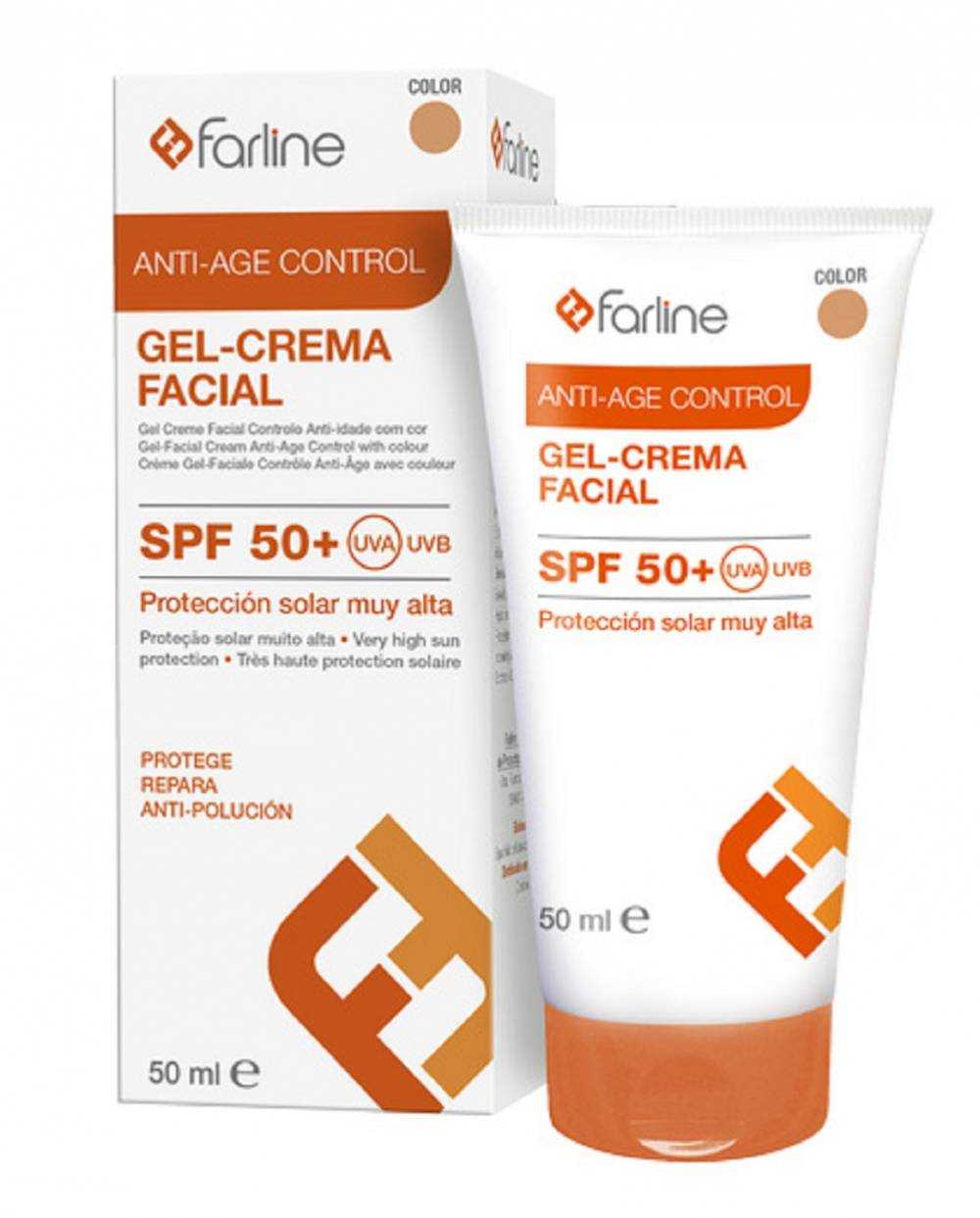 Farline Gel-crème Visage Couleur Anti-âge Control SPF 50 50 ml