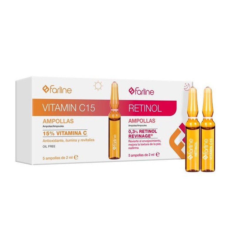 FARLINE Ampoules Vitamin C15 + Retinol 10 ampoules (5+5 units)