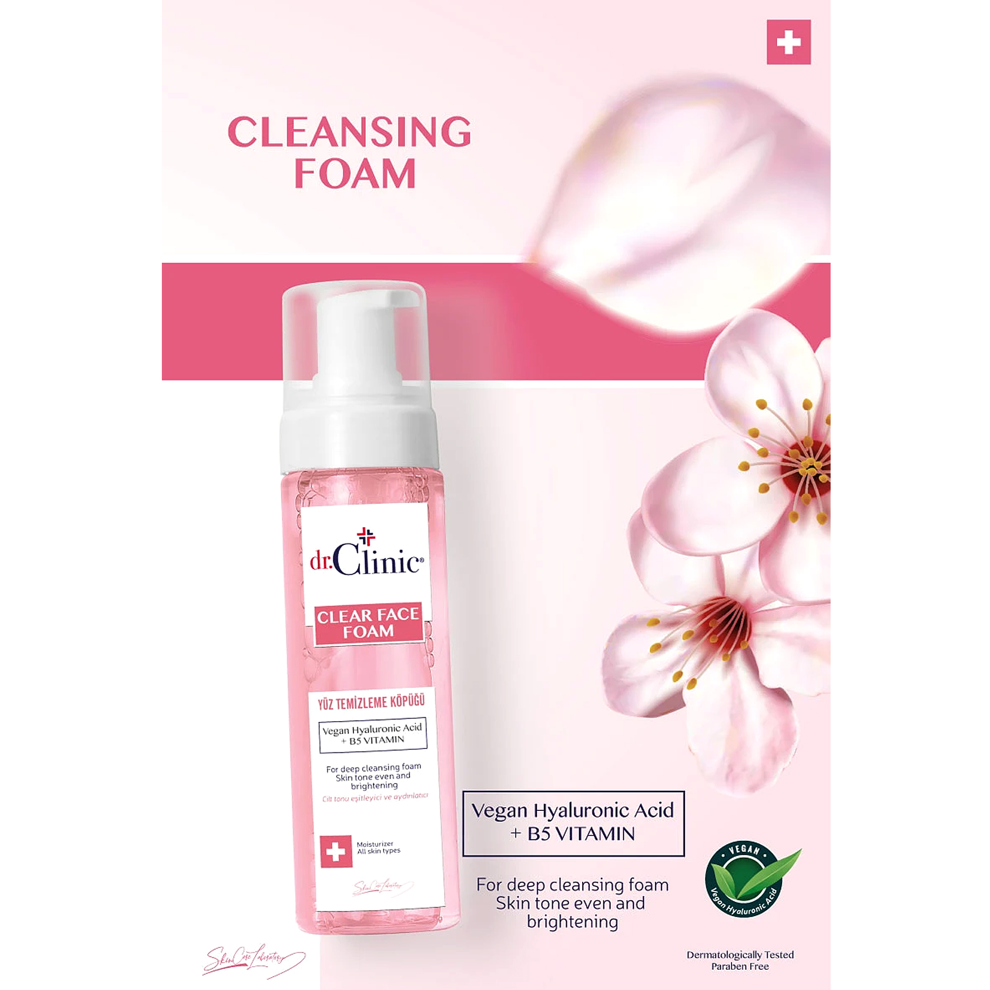 Dr. Clinic Cleansing Foam – Skin Tone Brightening Make Up Remover 160ml