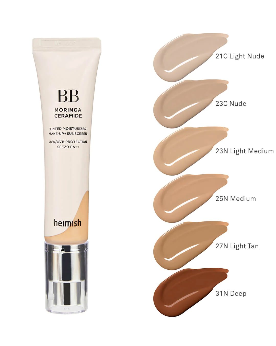 Heimish Moringa Ceramide BB Cream SPF 30 PA++23N Light Medium