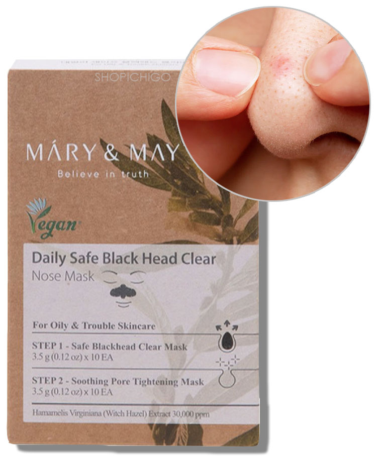 Mary & May Daily Safe Black Head Clear Nose Mask (10pcs)