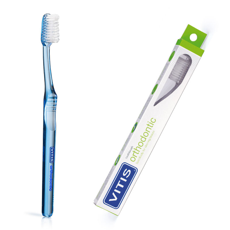 VITIS ORTHODONTIC TOOTHBRUSH, SPECIALLY DESIGNED FOR CLEANING BRACES