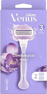 Gillette Venus ComfortGlide Breeze Handle Women’s Razor – 1 Handle + 2 Refills