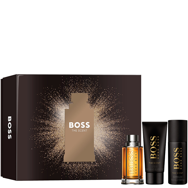 HUGO BOSS THE SCENT  GIFT SET Eau De Toilette 100Ml Shower Gel 100Ml Deodorant Spray 150Ml