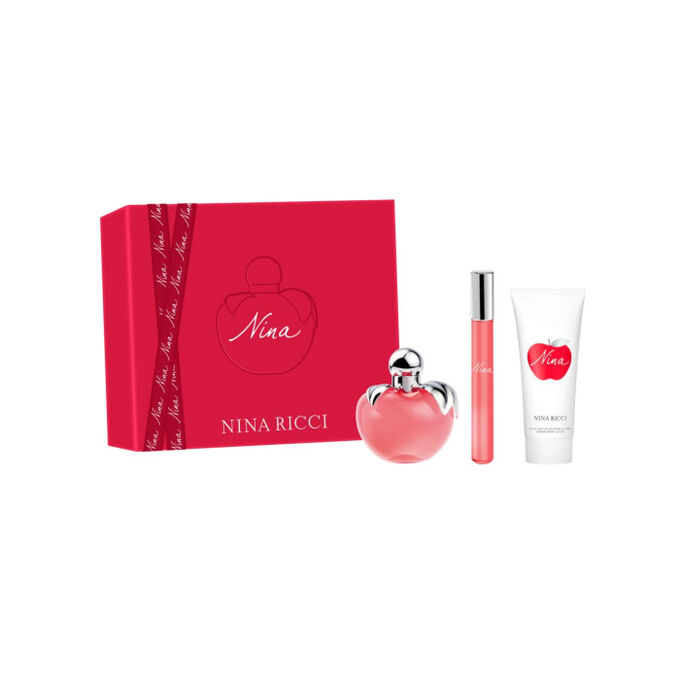 Nina Coffret Eau de Toilette pour Femme NINA RICCI 50Ml Lotion Corps 100Ml Roll-On 10M