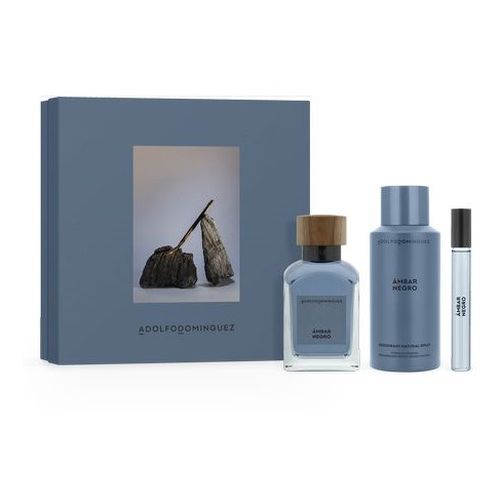 Black Amber Masculine Eau de Parfum Set ADOLFO DOMINGUEZ Ecological 120Ml