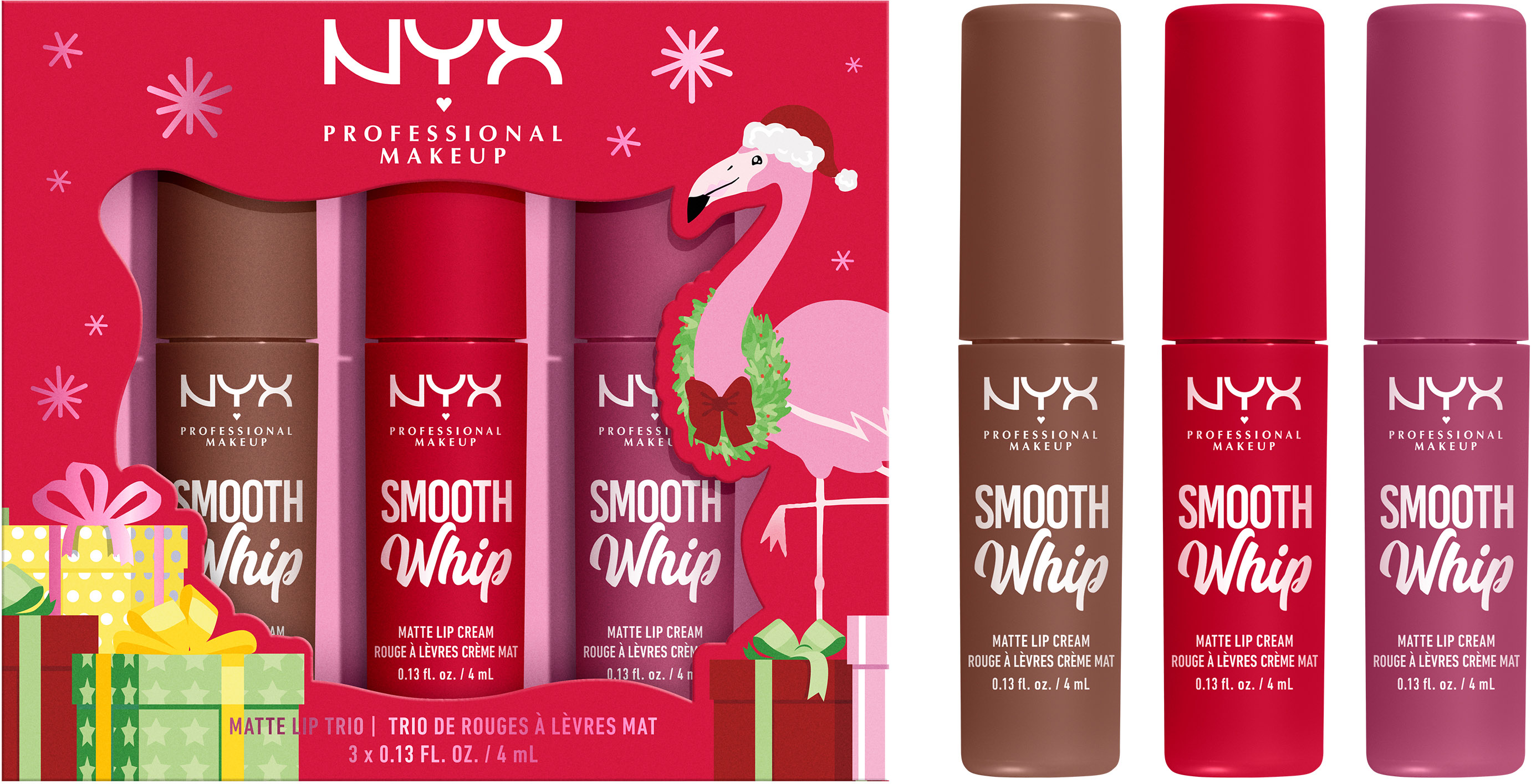 NYX Professional Makeup huuleläikekomplekt XMASS Smooth Whip Trio