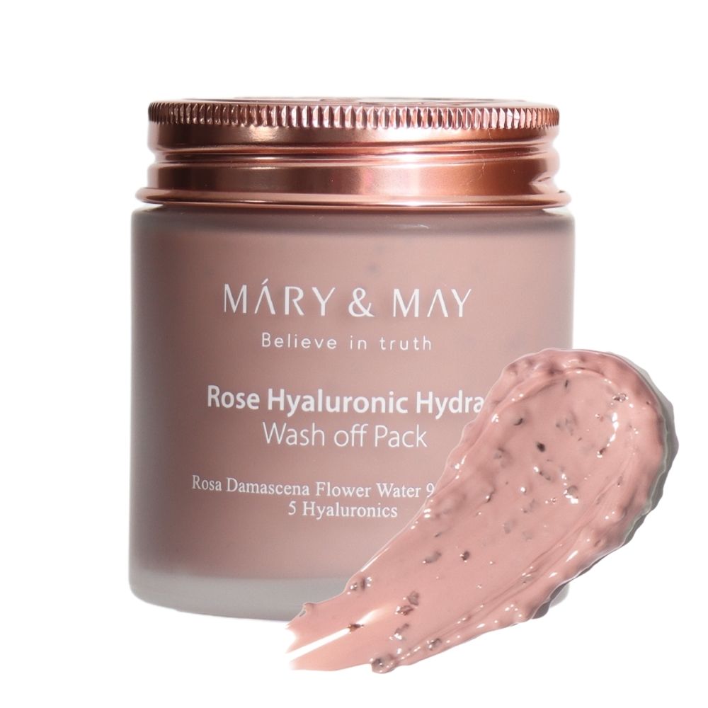 Mary & May Rose Hyaluronic Hydra Wash Off Pack Hydrators - 125g