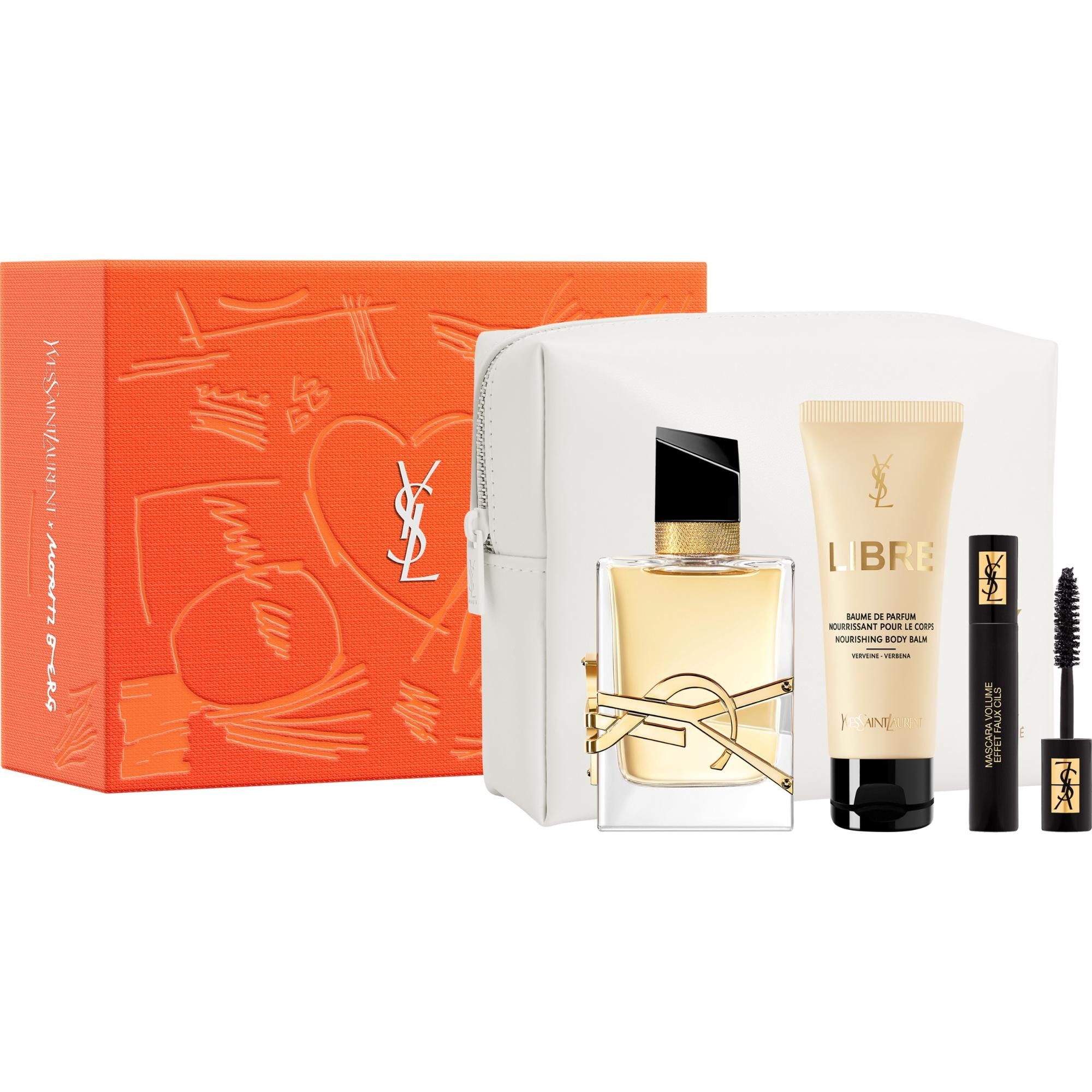 Yves Saint Laurent Libre EDP Coffret 50ML + Lait Corps 50ML + MiniMascara VEFC + Pochette, Femme, 1 pièce, Eau de parfum, 50 ml,