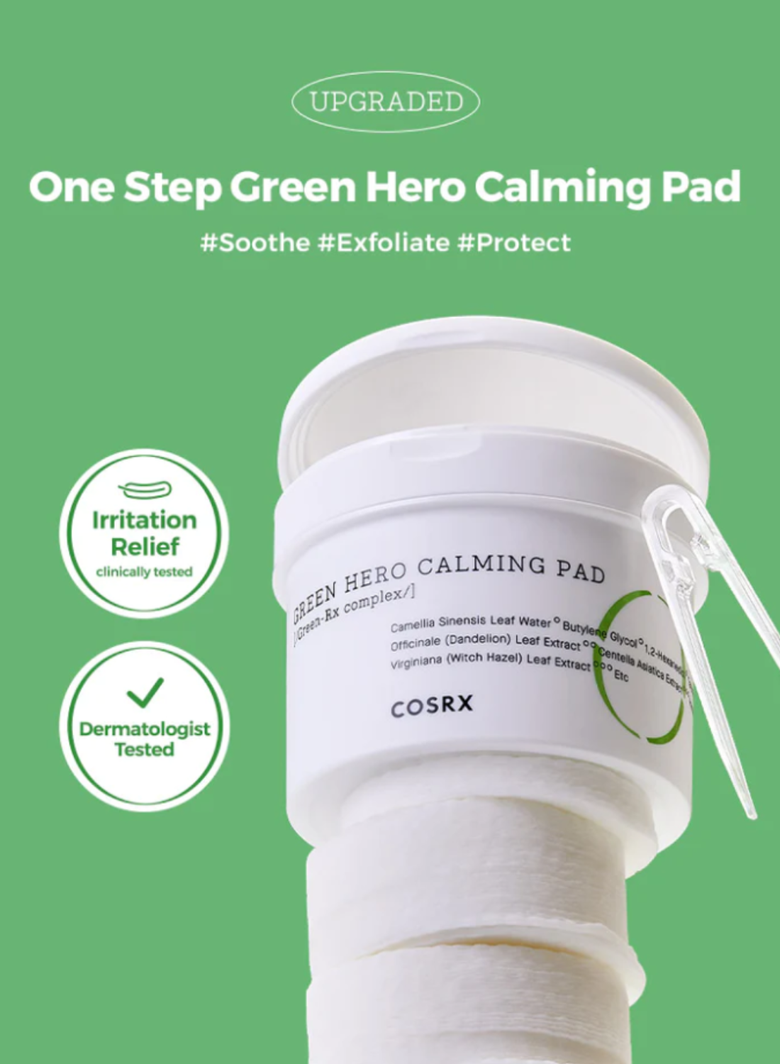 COSRX One Step Green Hero Calming Pad 70 pads