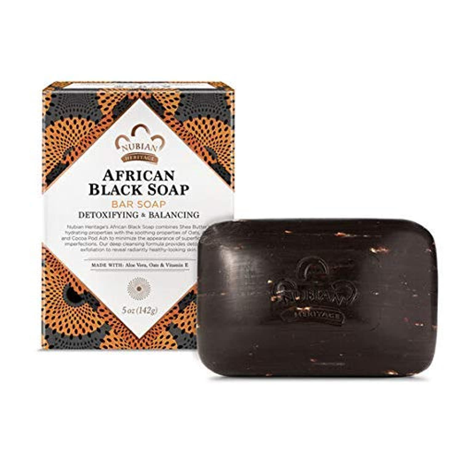 Nubian Heritage African Black Bar Soap – Oats & Aloe Vera