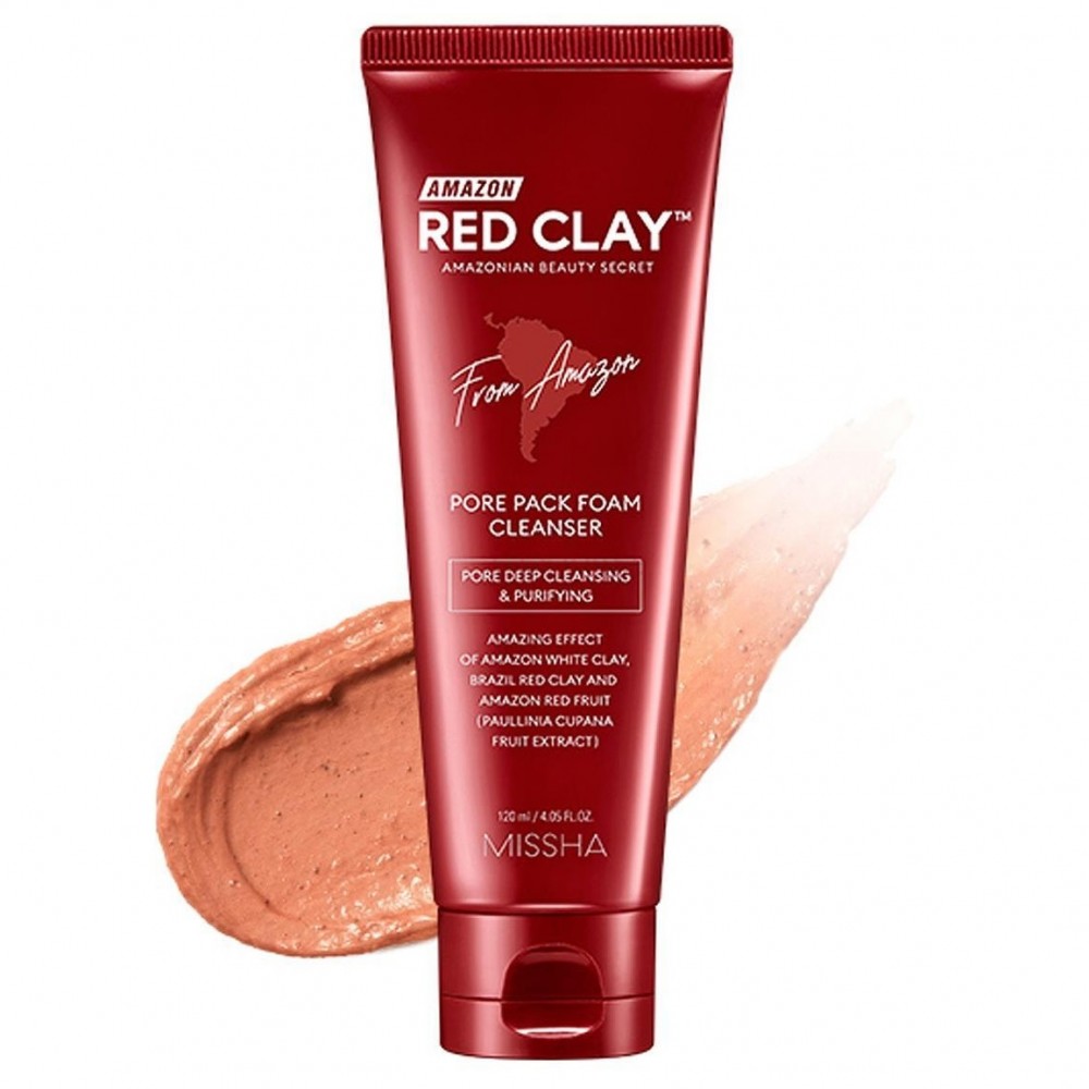 Missha Amazon Red Clay Pore Pack Foam Cleanser