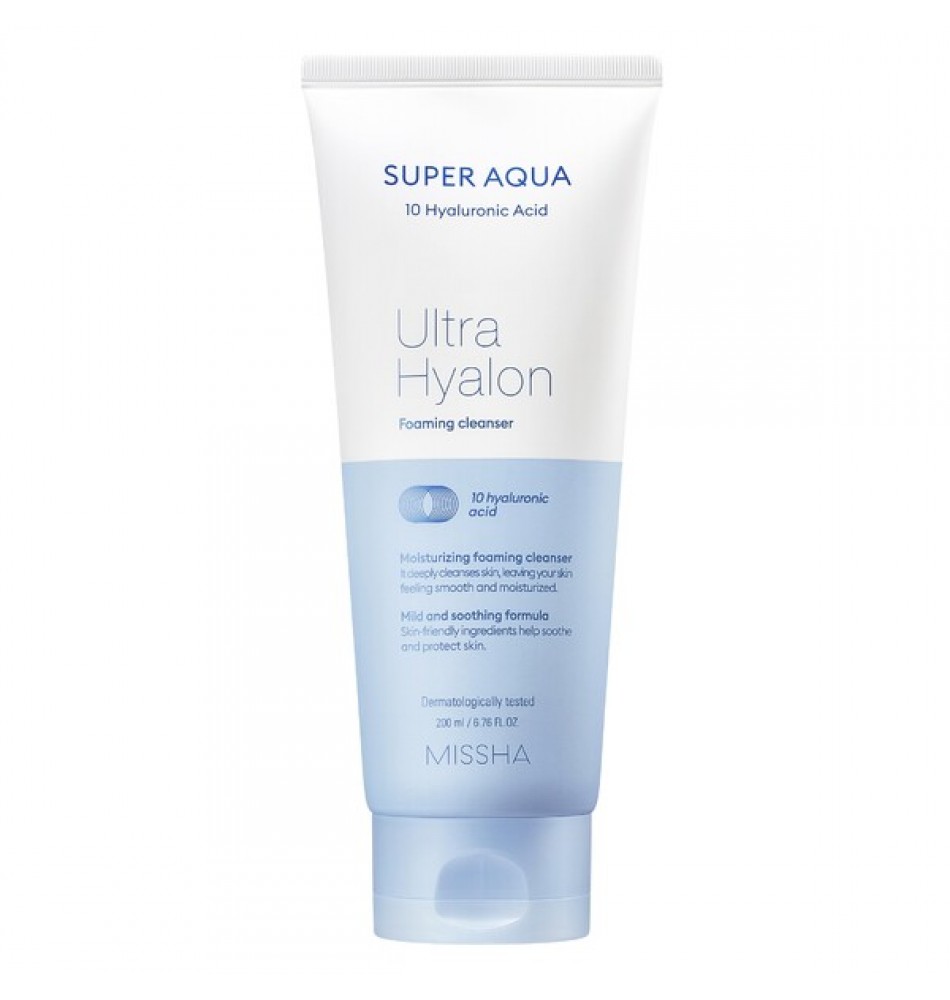 Missha Super Aqua Ultra Hyalron Foaming Cleanser (200ml)