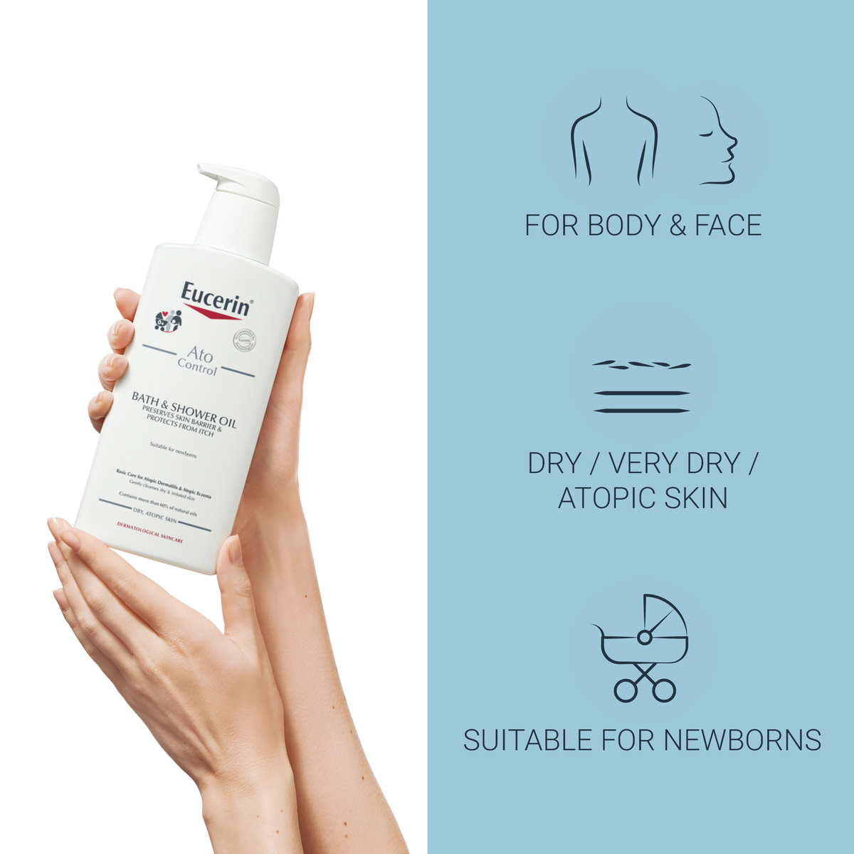 Eucerin ato control bath & shower oil 400ml