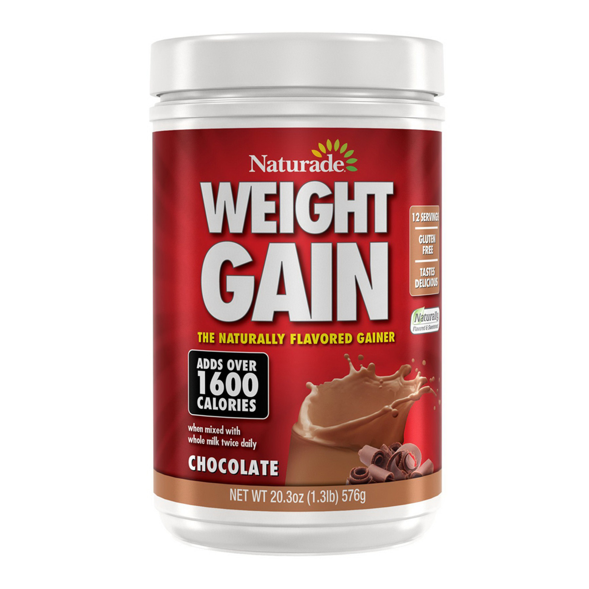 Naturade Weight Gain Naturally Gainer, Chocolate Flavor, 576g