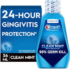 Crest Pro-Health Mouthwash, Alcohol Free, Multi-Protection Clean Mint, 1.2 Fl Oz