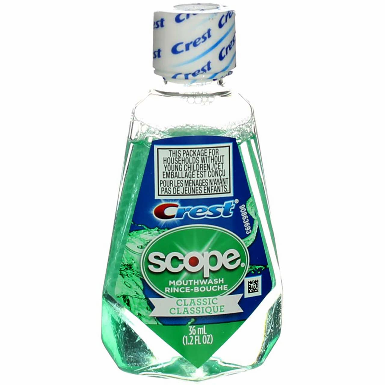 Crest Scope Classic Mouthwash Original Mint Flavor, 1.2 Oz, 2 Pack