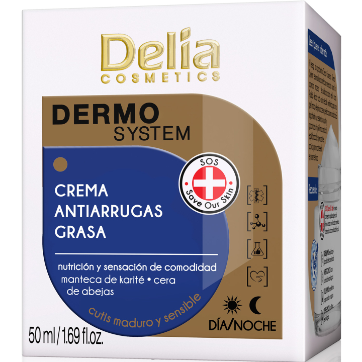 Delia Dermo System Crème de Soin Anti-Rides Peaux Sèches