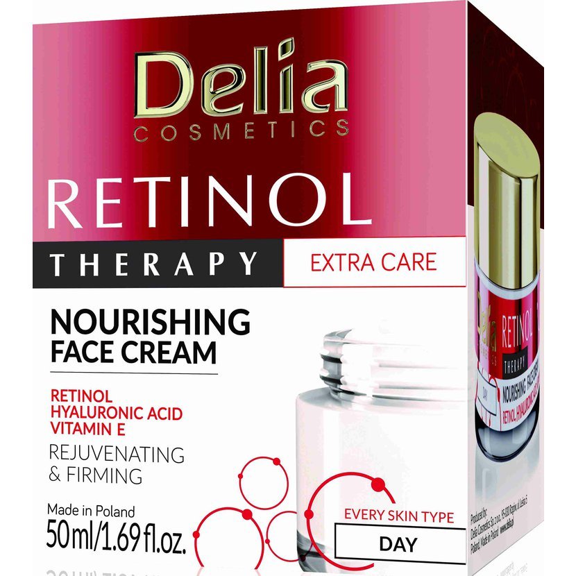 DELIA COSMETICS Retinol Therapy crème nourrissante quotidienne pour la peau 50 ml