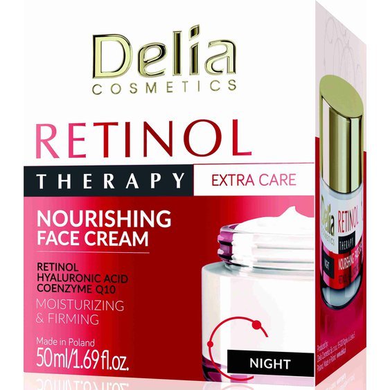 DELIA COSMETICS Retinol Therapy crème de nuit pour la peau au Q10 50 ml