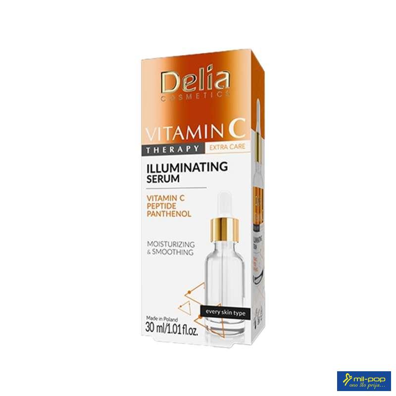 Delia Sérum illuminateur Delia Vitamin C Therapy, hydratant, lissant avec vitamine C, peptide, panthénol - 30 ml