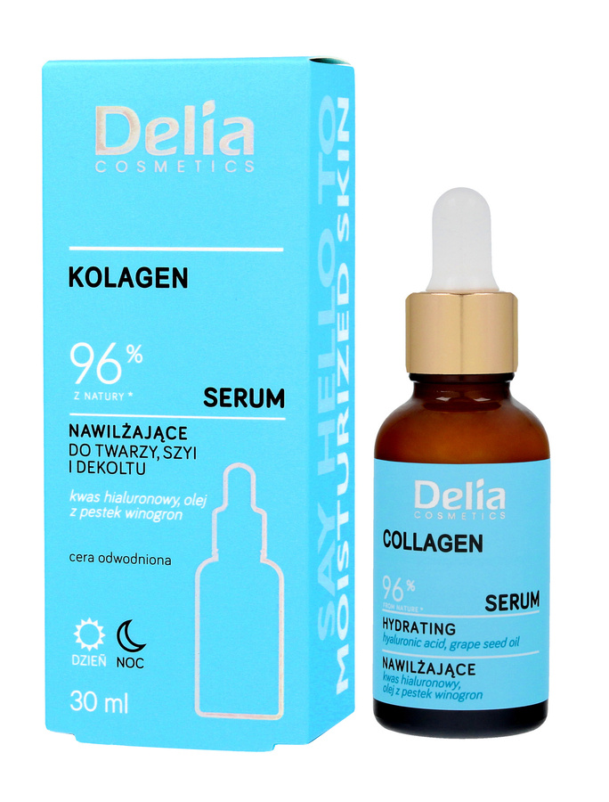 Delia Cosmetics COLLAGEN Sérum hydratant visage, cou et décolleté jour et nuit 30 ml