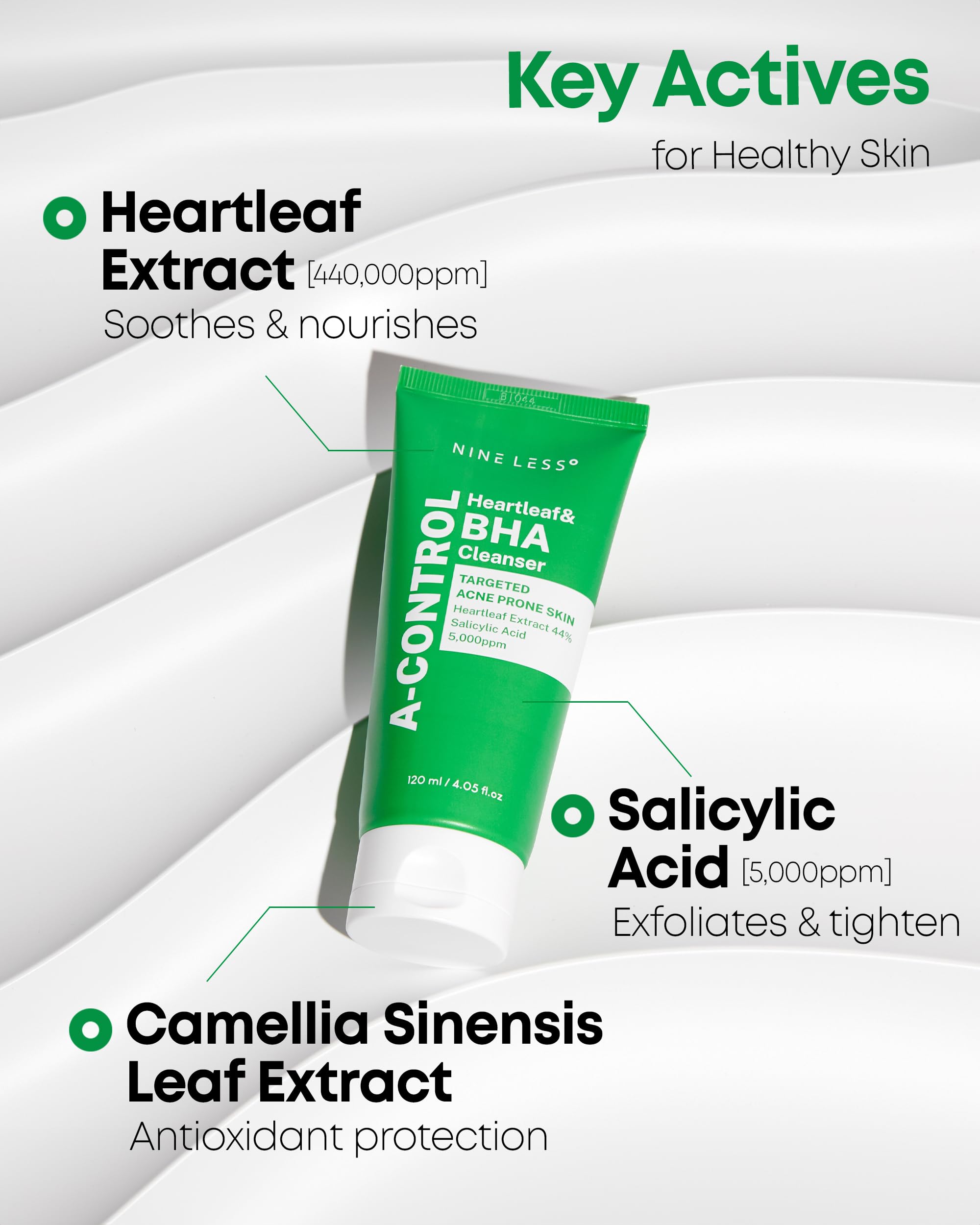Nine Less A-Control Heartleaf & BHA Cleanser 120ml
