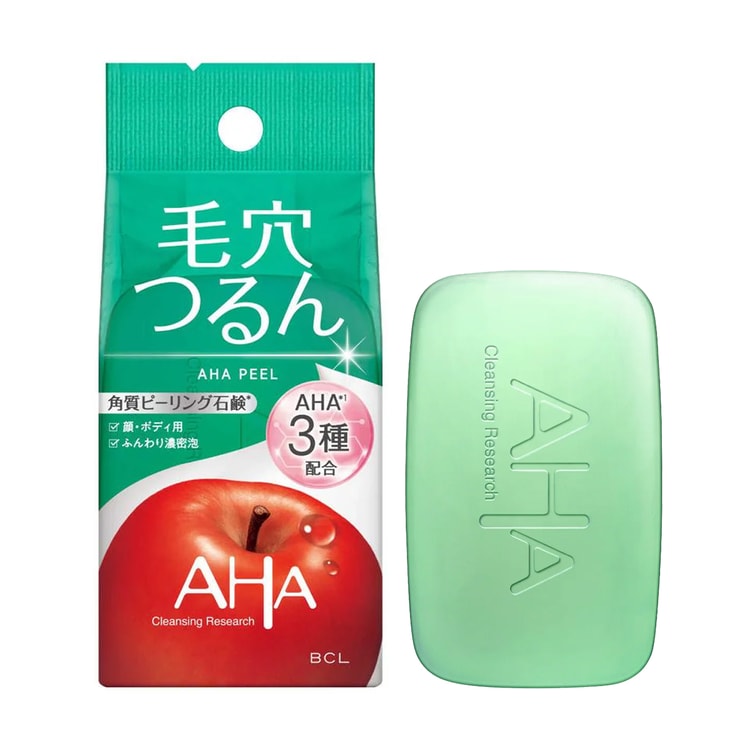 BCL Cleansing Research Aha Peel Soap 3.5 oz #Apple, Pore Cleansing