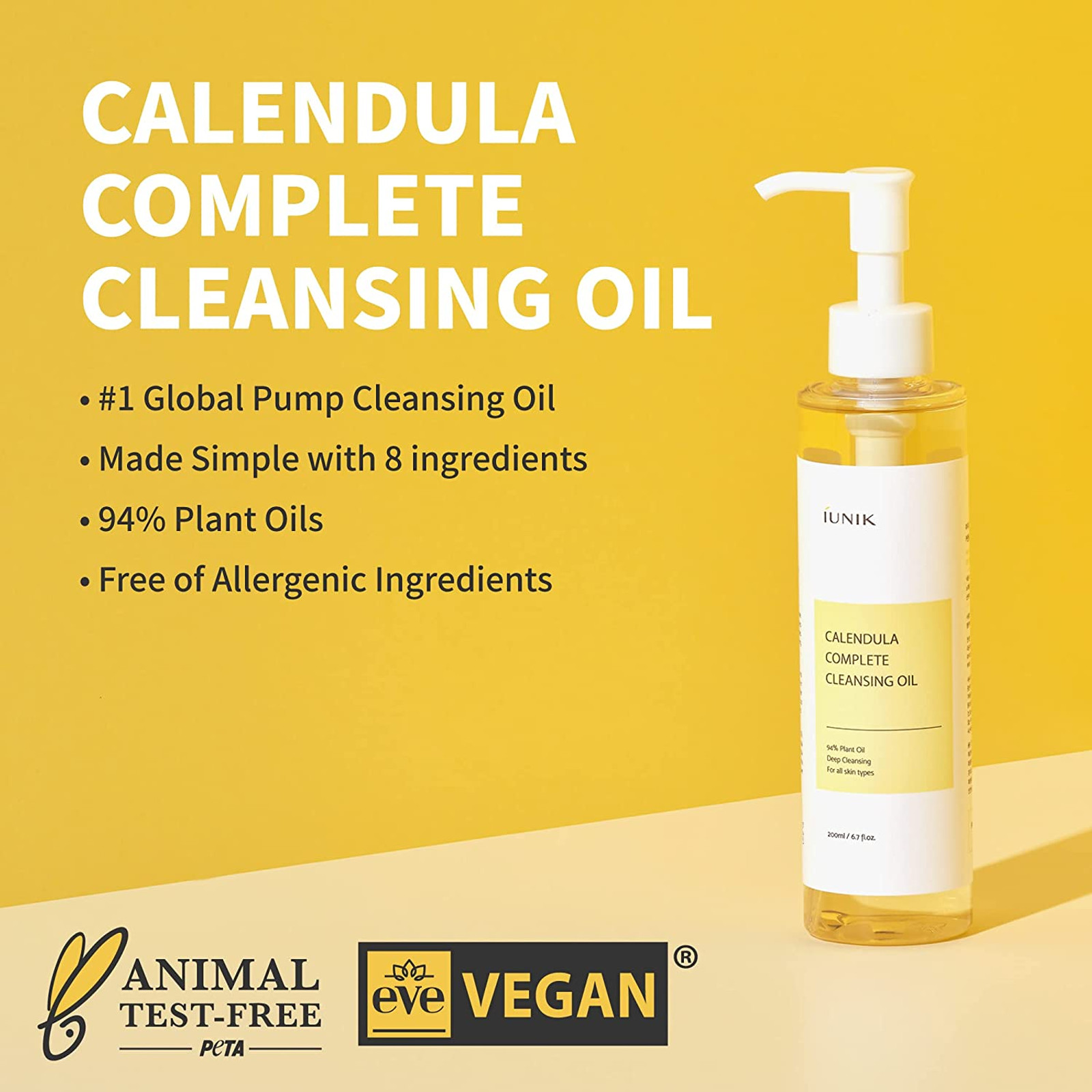 IUNIK Calendula Complete Deep Vegan Cleansing Oil 200ml