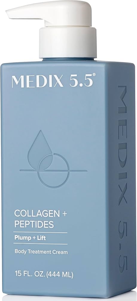 MEDIX 5.5 Collagen Cream Skin Care Body Lotion For Dry Skin | Anti Aging Collagen Peptides 444ml