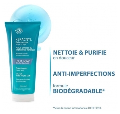 Ducray keracnyl face and body foaming gel 200ml