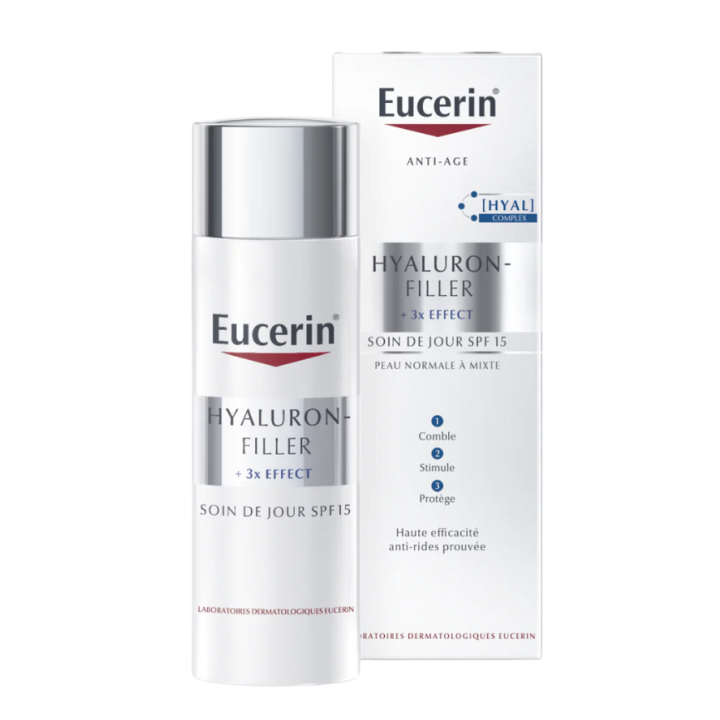EUCERIN Hyaluron-Filler+ 3x Effect Day Cream SPF15 For Normal and Combination Skin 50 ml