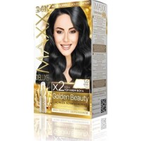 MAXX DELUXE 24K GOLD HAIR DYE - BLACK (1.0)